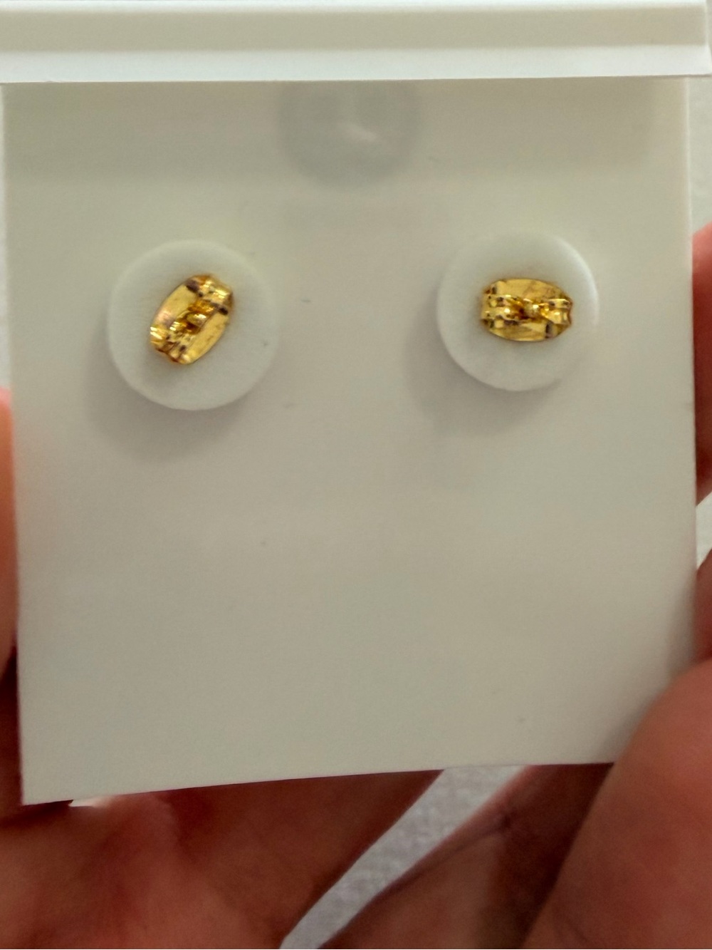 Gorjana Shiny Gold Faceted Round Studs - Picture 3 of 5